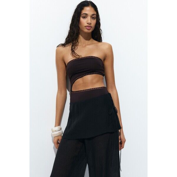 H&M Kostium kąpielowy bandeau High Leg 1308435