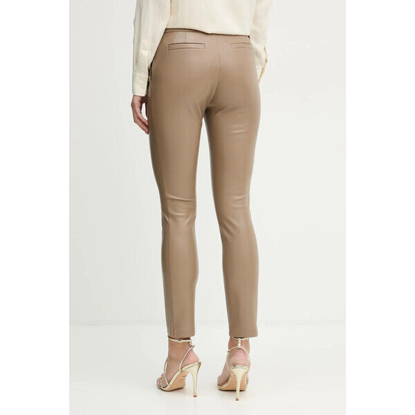 marciano by guess Marciano Guess spodnie FERGIE  damskie kolor beżowy dopasowane high waist 5YGB16 7363A 5YGB16.7363A