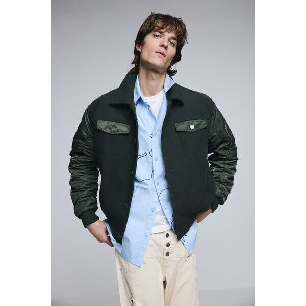 Desigual Kurtka bomber z sukna 26SMEW024003