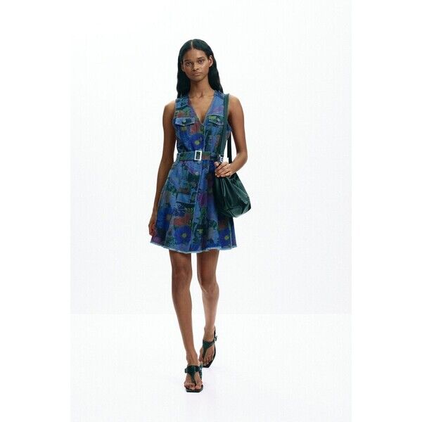 Desigual Sukienka mini z denimu 26SWVDX15008