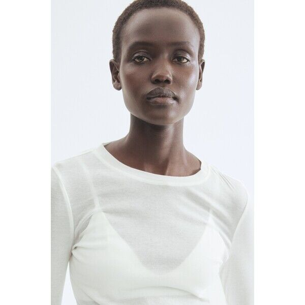 H&M Pima cotton jersey top 1263426