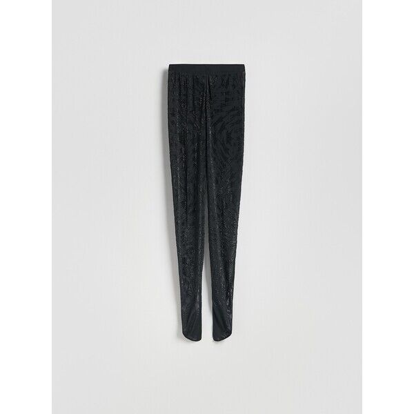 Reserved Legginsy z ozdobną aplikacją 139HI-99X