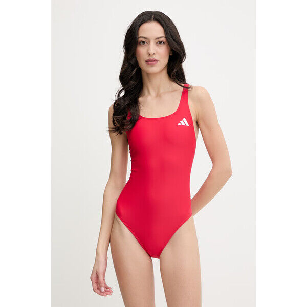 adidas Performance jednoczęściowy strój kąpielowy  kolor czerwony miękka miseczka KB0692