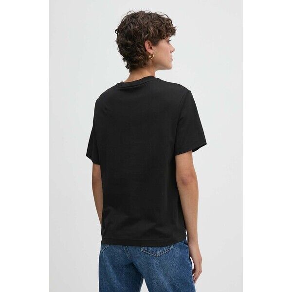 Lacoste T-shirt damski bawełniany  czarny TF7215