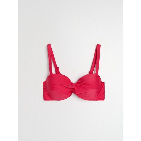Sinsay Góra od bikini bandeau z ozdobnym marszczeniem 426GU-42X