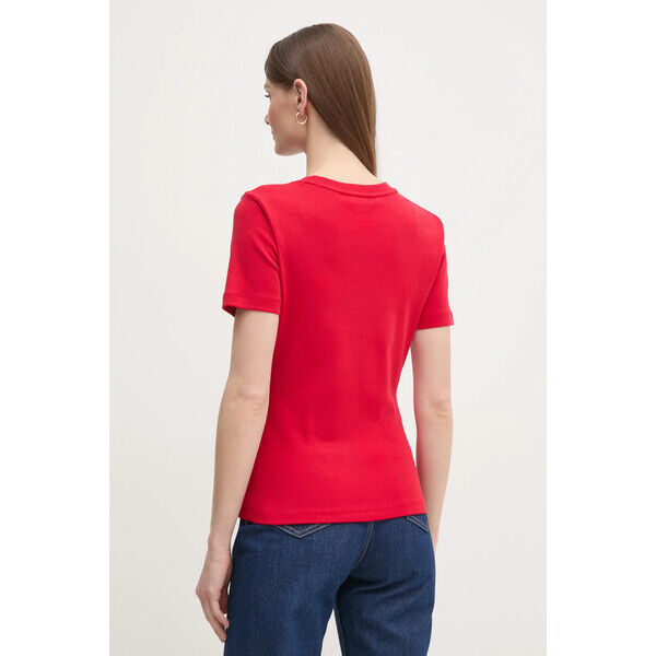 Tommy Hilfiger T-shirt damski bawełniany  czerwony WW0WW40587