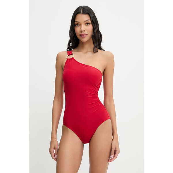 MICHAEL Michael Kors strój kąpielowy jednoczęściowy damski ONE SHOULDER ONE PIECE  czerwony MM7M524