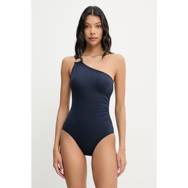 MICHAEL Michael Kors strój kąpielowy jednoczęściowy damski ONE SHOULDER ONE PIECE  granatowy MM7M524