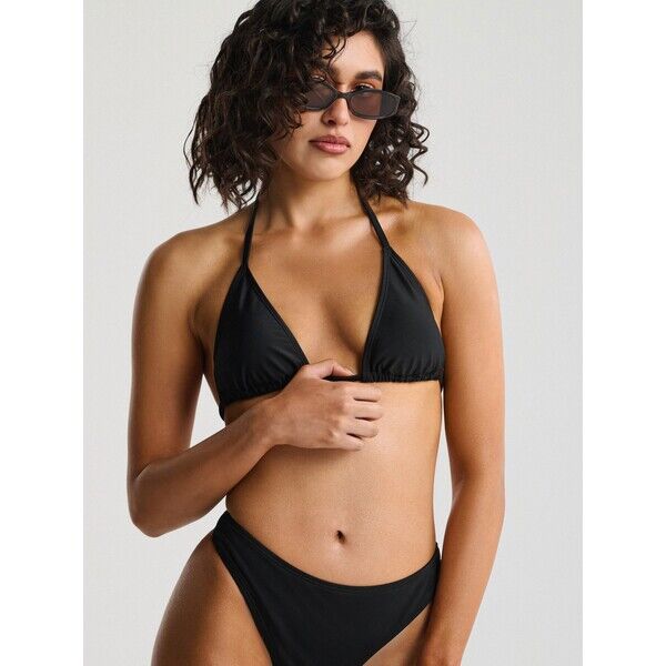 Cropp Czarny wiązany stanik od bikini 382IF-99X