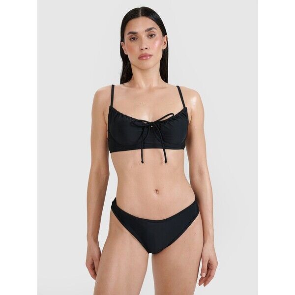 4F Góra od bikini damska - czarna 4FWSS25UBKTF073-20S