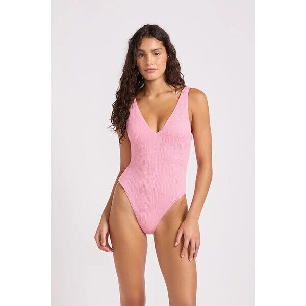 Seafolly strój kąpielowy jednoczęściowy damski Deep V Neck  różowy 10974-861 10974.861