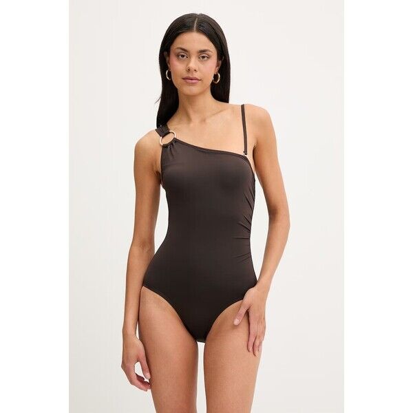 MICHAEL Michael Kors strój kąpielowy jednoczęściowy damski ONE SHOULDER ONE PIECE  brązowy MM7M524