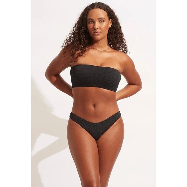 Seafolly figi kąpielowe damskie High Cut Pant  czarne 40305-861 40305.861