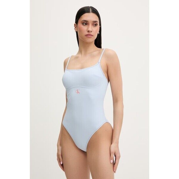 Calvin Klein strój kąpielowy jednoczęściowy damski  niebieski LV00Q61217