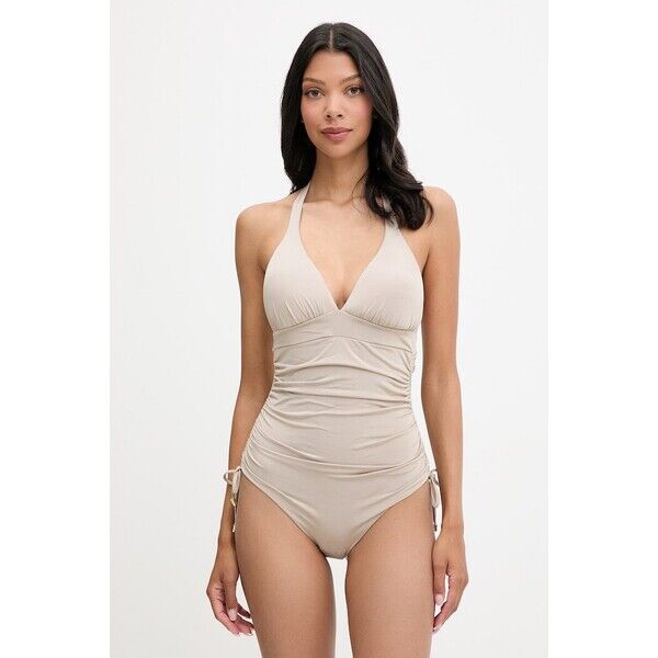 Max Mara Beachwear strój kąpielowy jednoczęściowy damski COSETTA  beżowy 2616831069600