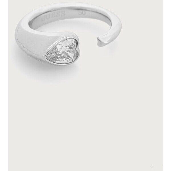 Guess pierścionek damski ze stali nierdzewnej z cyrkonią CRYSTAL LOVE  JUBR06.362JW