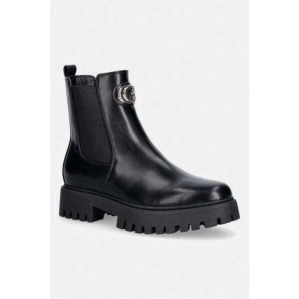 Guess sztyblety na platformie damskie FIDA  czarne FLTFID ELE10 FLTFID.ELE10.BLACK