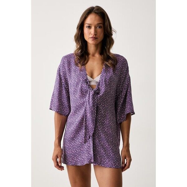 women'secret narzutka plażowa damska  brązowa 5544259