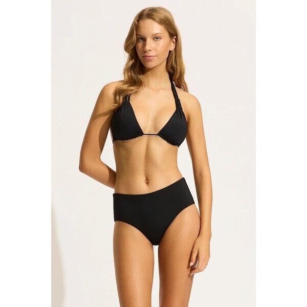 Seafolly biustonosz kąpielowy damski Multi Fit Longline  czarny 31411MF942