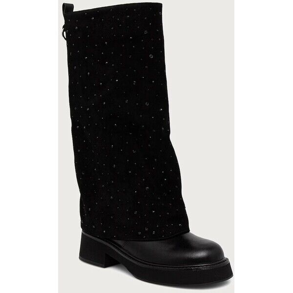 Goe kozaki damskie skórzane  czarne UU2N4403 BLACK UU2N4403.BLACK