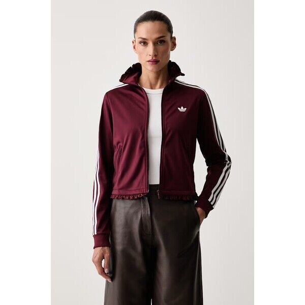 adidas Originals bluza rozpinana damska Pleated Firebird  bordowa LG4306