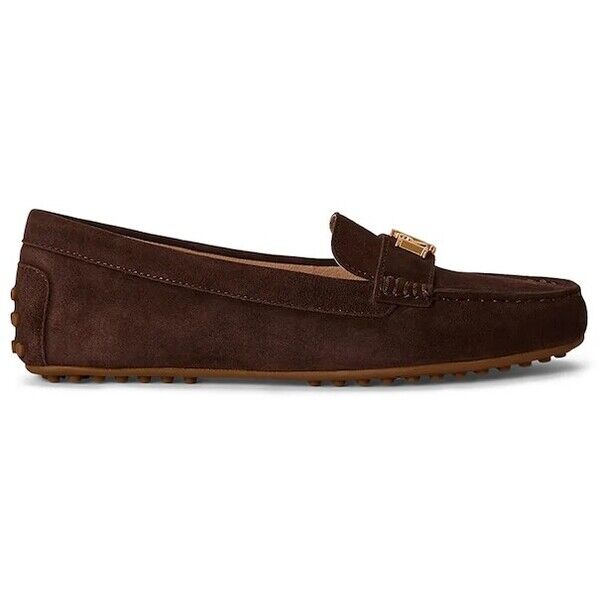 Lauren Ralph Lauren mokasyny damskie zamszowe Barnsbury  brązowe 802821629038 802821629038.200