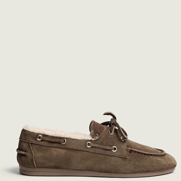 Posa loafersy damskie zamszowe Boat Loafer  brązowe PW29.201