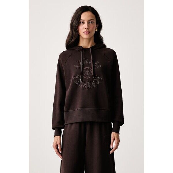 Armani Exchange bluza damska bawełniana  brązowa XW002657 AF25527 XW002657.AF25527