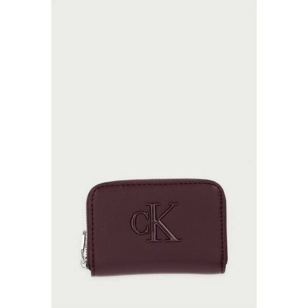 Calvin Klein portfel damski z imitacji skóry  bordowy LV04F1154G