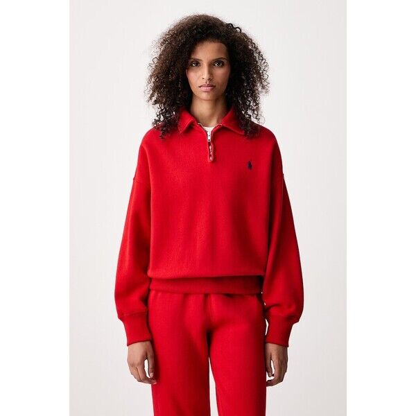 Polo Ralph Lauren bluza damska z bawełną  czerwona 211B18685
