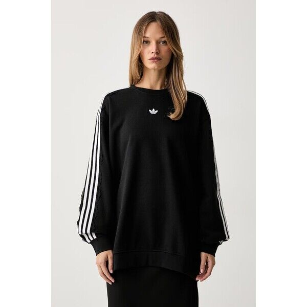 adidas Originals bluza damska bawełniana Lace Injection  czarna LG4251