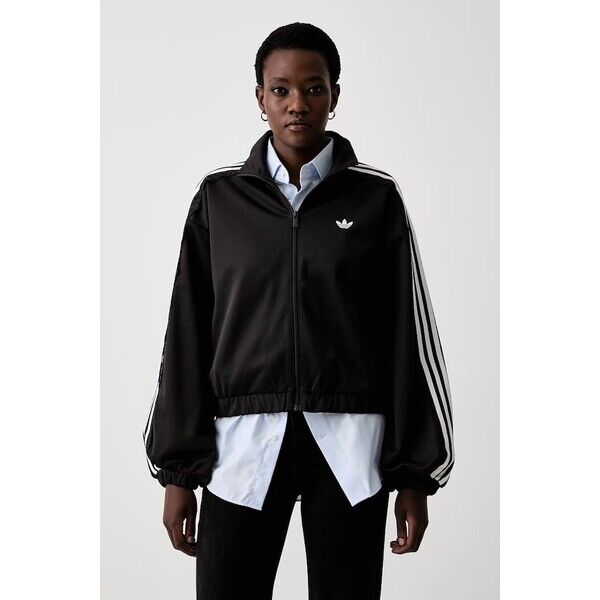 adidas Originals bluza rozpinana z bawełną Lace Injection  brązowa LG4278