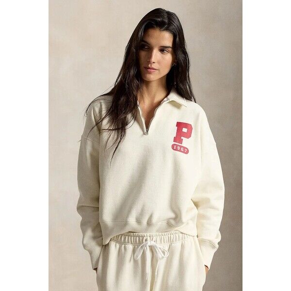 Polo Ralph Lauren bluza damska z bawełną  beżowa 211B17801