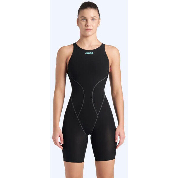 Arena - Strój startowy damski Powerskin Impulso Open Back Black Teal