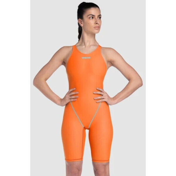 Arena - Strój startowy damski Powerskin ST Next Open Back Limited Edition- Orange/Teal