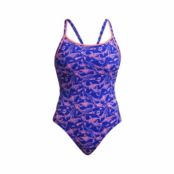 Jednoczęściowy damski strój treningowy Funkita Diamond Back Minky Pinky