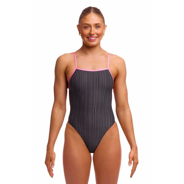 Menstruacyjny kostium pływacki damski Funkita - Diamon Back Secure - Pin Stripe