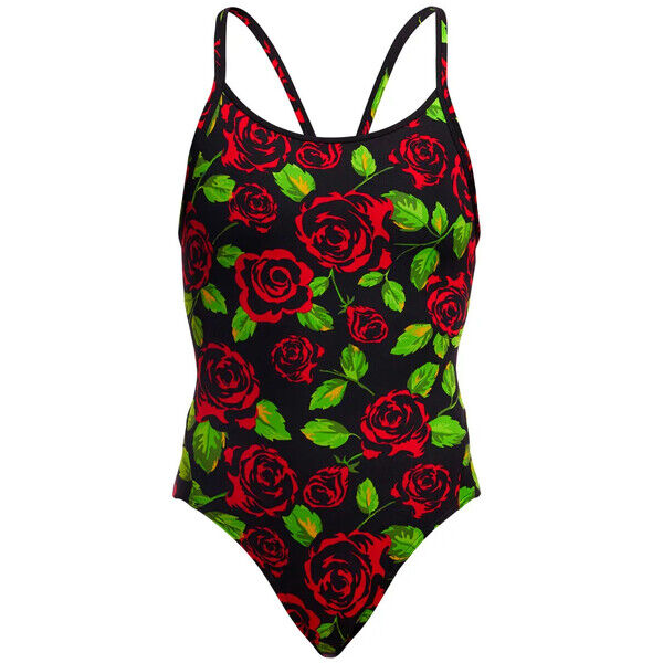 Funkita / Funky Trunks Strój kąpielowy Funkita Black Rose Diamond Back 9334722588418