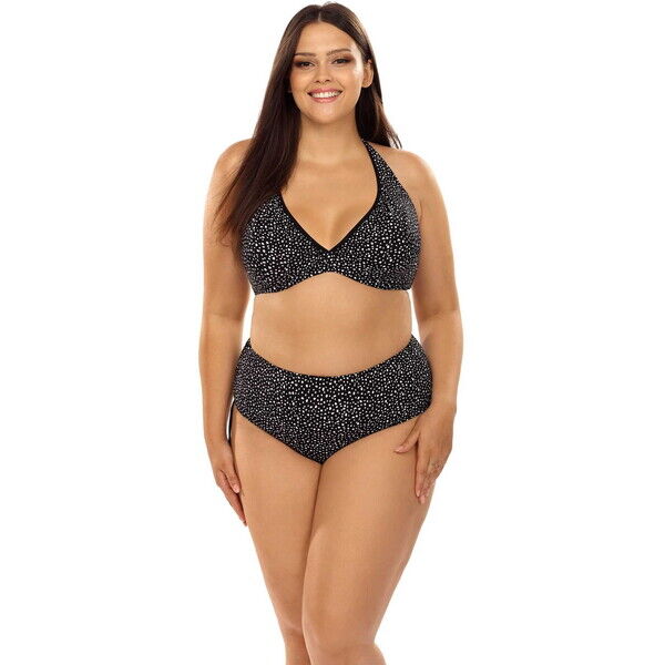Lorin Czarny dwuczęściowy strój kąpielowy Plus Size L3103 91A2-42107