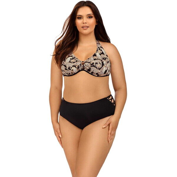 Lorin Strój kąpielowy dwuczęściowy z kolekcji Plus Size ze zwierzęcym printem L1205 2BAD-764CB