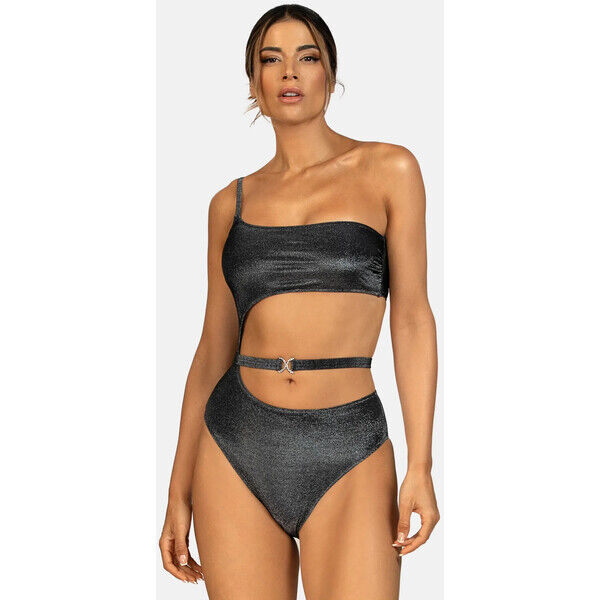 Feba Czarny strój typu monokini tkanina Lurex FL29/707L FL29/707L/26
