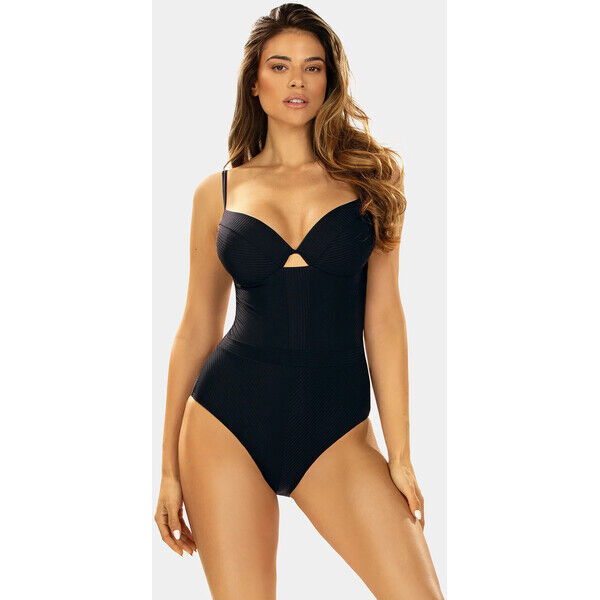 Feba Czarny strój kąpielowy z efektem Push-Up F28B/807 F28B/807/