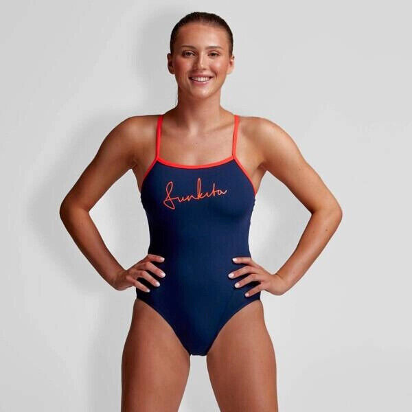 FUNKITA Strój kąpielowy damski jednoczęściowy SINGLE STRAP ONE PIECE ocean FS15L0232414