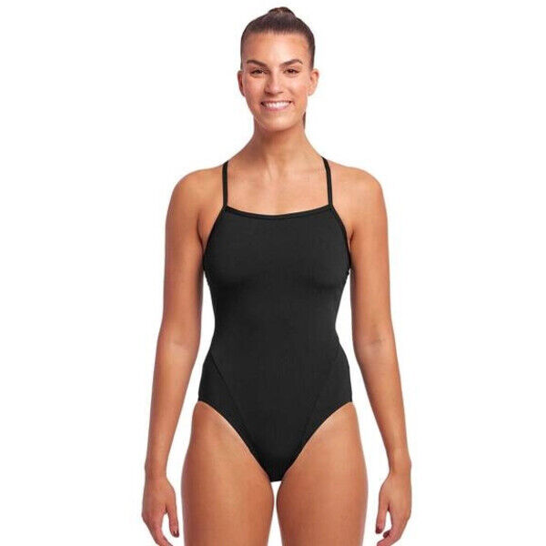 FUNKITA Strój kąpielowy damski jednoczęściowy SINGLE STRAP ONE PIECE black FS15L0047016