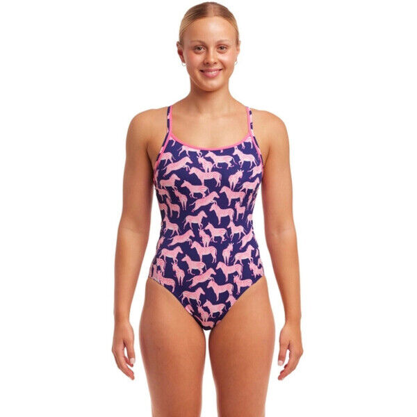 FUNKITA Strój kąpielowy damski jednoczęściowy DIAMOND BACK ONE PIECE sweet stripes FS11L71748