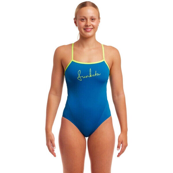 FUNKITA Strój kąpielowy damski jednoczęściowy SINGLE STRAP ONE PIECE glacier glam FS15L71778