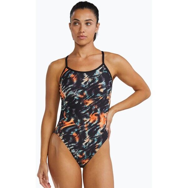 Strój pływacki jednoczęściowy damski TYR Durafast Elite Validus Crosscutfit orange/aqua/black