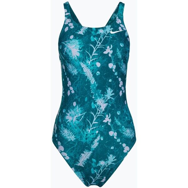 Strój pływacki jednoczęściowy damski Nike Hydrastrong Multi Print Fastback mineral teal