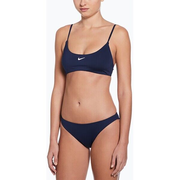 Strój pływacki dwuczęściowy damski Nike Essential Bralette Bikini midnight navy