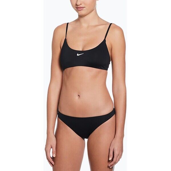 Strój pływacki dwuczęściowy damski Nike Essential Bralette Bikini black